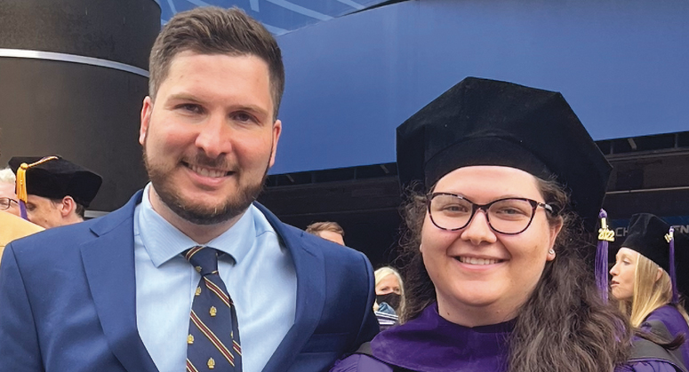 Maria Ciacci ’22 with her brother, Walter Ciacci ’14