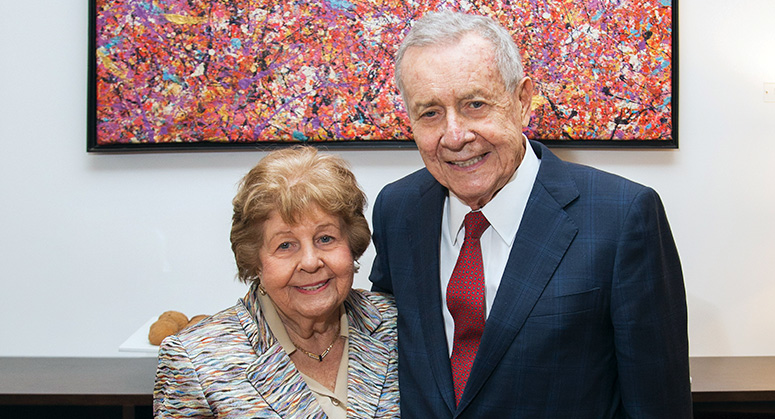 Frank J. Guarini '50, LLM '55 with Caroline Marie Mangin