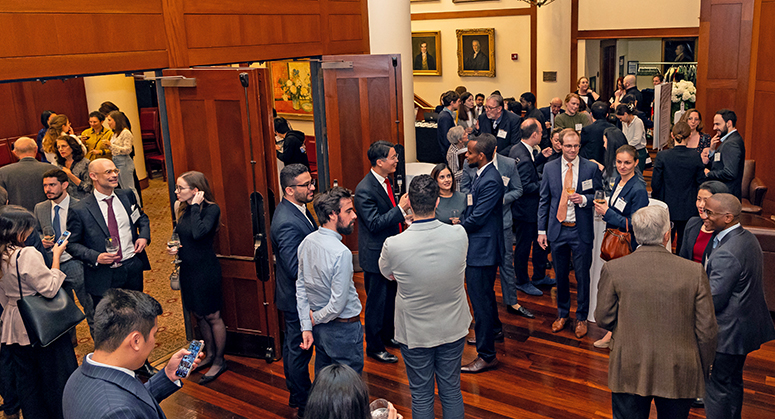 Guests mingling at Hauser Dinner