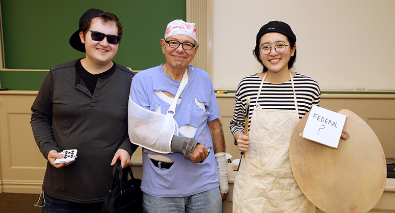 Burt Neuborne and 1L Procedure students