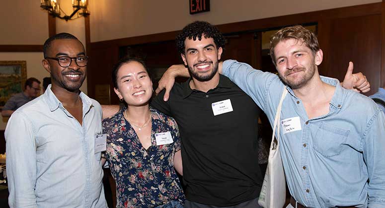 Four students at LAA and LACA Diversity Welcome Reception 2023