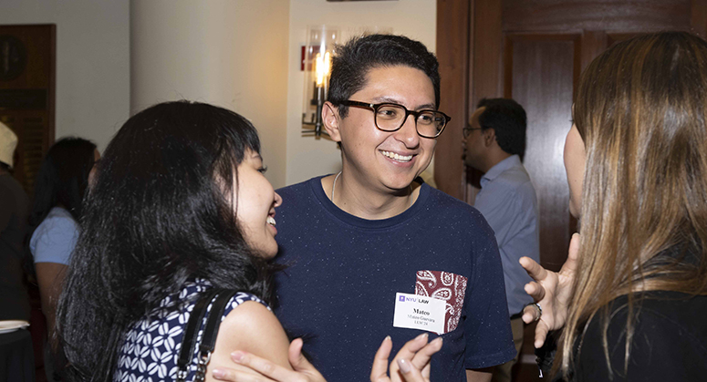 Students talking at LAA and LACA Diversity Welcome Reception 2023