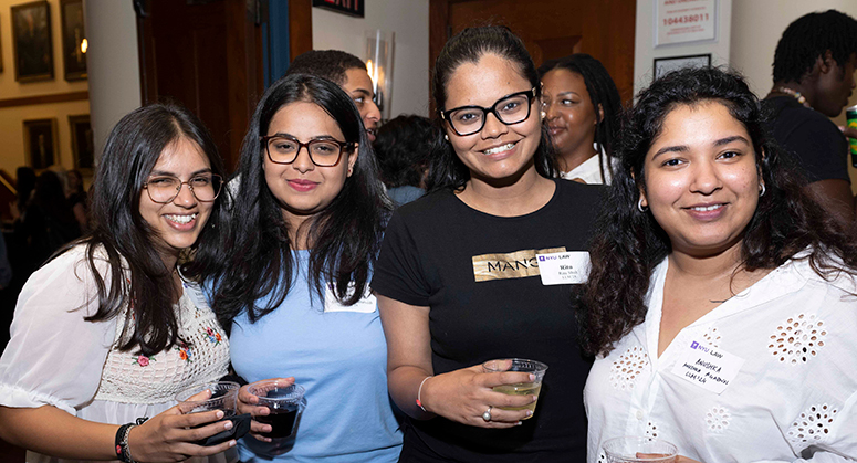 Four students at LAA and LACA Diversity Welcome Reception 2023