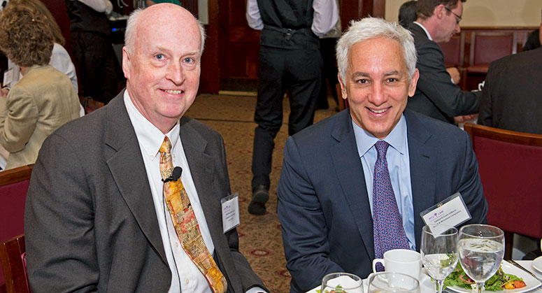 Professor Donald Langevoort and Edward Scott Gilbert posing together