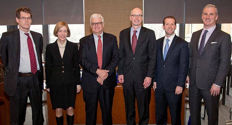 A group of panelists posing together