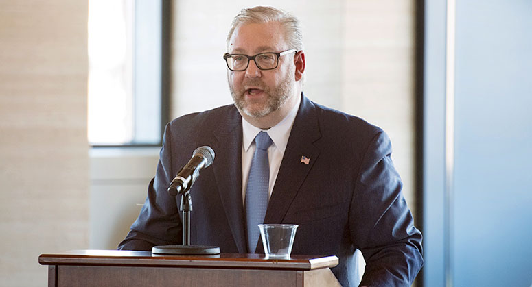 Brian Benczkowski, Assistant Attorney General, Criminal Division, U.S. Department of Justice, delivering the afternoon keynote speech