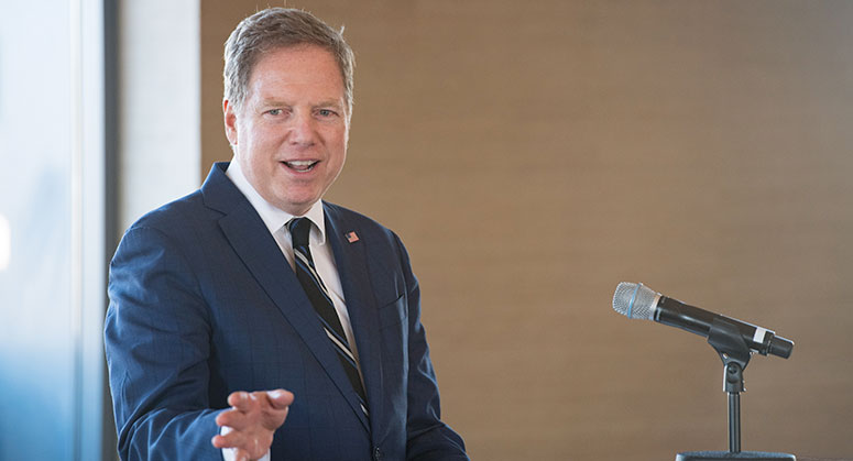 Geoffrey Berman, U.S. Attorney, Southern District of New York, U.S. Department of Justice delivering the final keynote speech