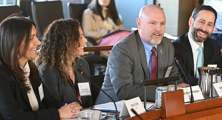 Photo of engaged panel discussion