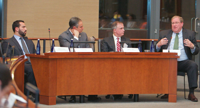 Thomas Harrington addressing the panel