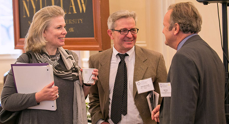 Pascale Dubois LLM ’87, Mark Bocchetti, and Mark Pieth