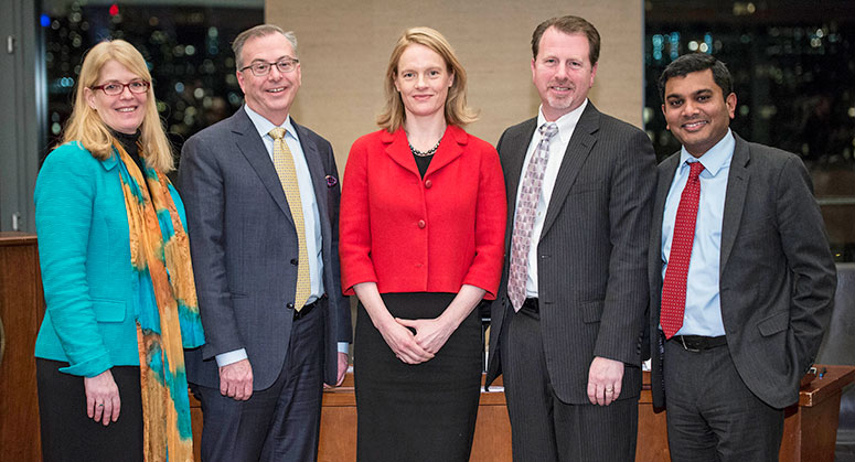 A group of panelists posing together