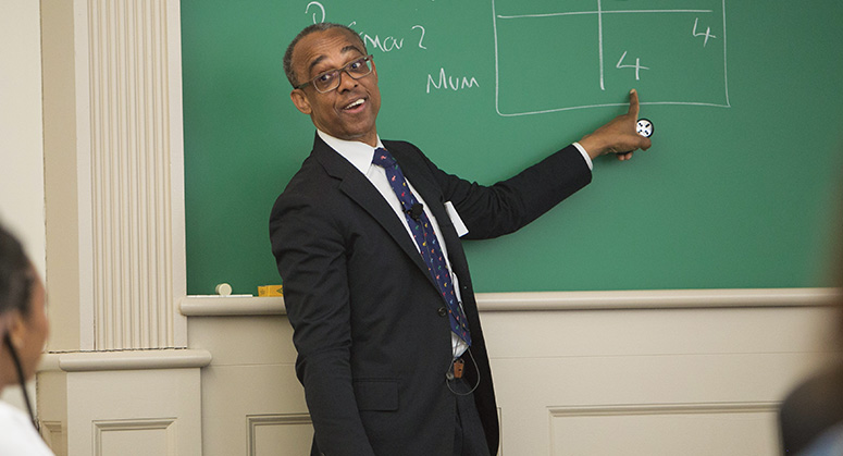 Professor Richard Brooks giving a lecture at 2018 NYU Law Reunion