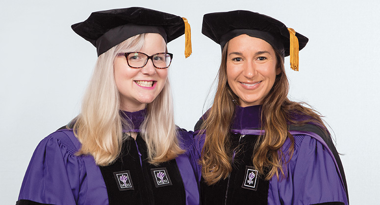 Julianna B. Manzi Scholar Audrey Sue Curtis (left) with Julianna B. Manzi ’13