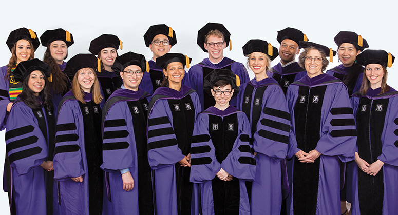 Viona Miller, Heather Stoloff, Ilana Herr, Terry Ding, Daniel Loehr, Marshall Anthony Thomas, Victoria Yee, Sidra Zaidi, Zoe Engberg, Brandon Davis, Danielle Greene, Chelsea Marie Plyler and Elizabeth Caldwell were hooded by Lisa Hoyes and Nancy Morawetz