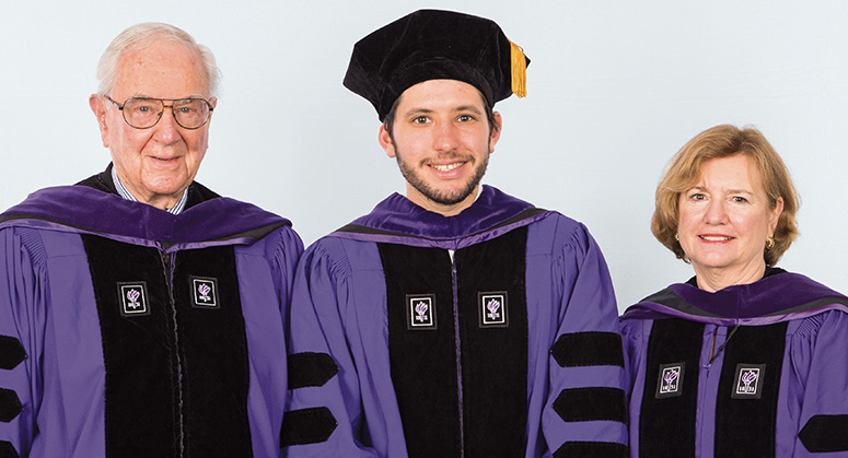 Richard L. Posen Scholar Adam Winer with Warner Posen and Sharri Posen