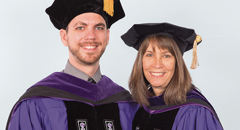 Doris C. and Alan J. Freedman Scholar (Root-Tilden-Kern Program) Tyler Walton was hooded by NYU Law Trustee Karen Freedman ’80