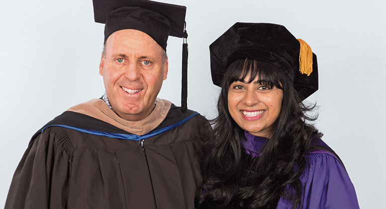 Adolph H. Siegel Scholar Neelofer Shaikh was hooded by William Siegel