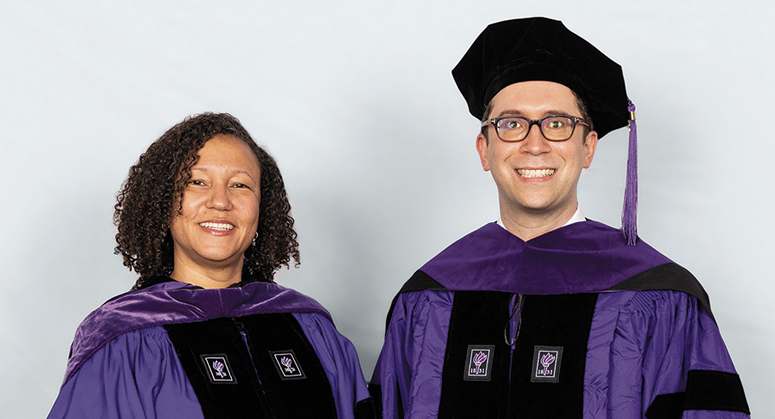 Honorable Anthony P. Savarese Scholar Jacob Stulberg was hooded by Katrina James ’07