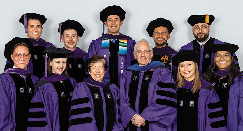 2022 Jacobson Leadership Program in Law and Business Scholars with Professors Helen Scott and NYU Law Trustee Jerry Rosenfeld