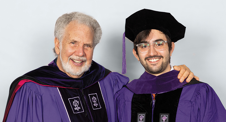 John Sexton Scholar Arman Cuneo was hooded by NYU President Emeritus and NYU Law Dean Emeritus John Sexton