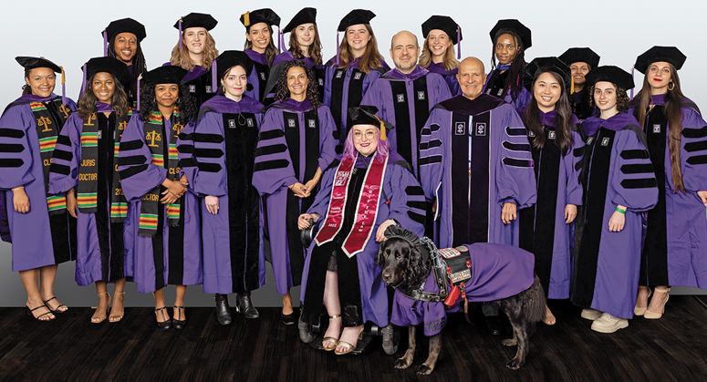 2022 Root Tilden Kern Scholars with Assistant Dean Lisa Hoyes ’99, Professor Andy Williams ’02, and NYU Law Life Trustee Jerome Kern