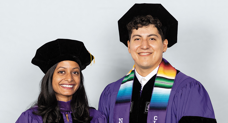 Latinx Institute for Human Rights Scholar Julio Castillo was hooded by Professor Alina Das ’05