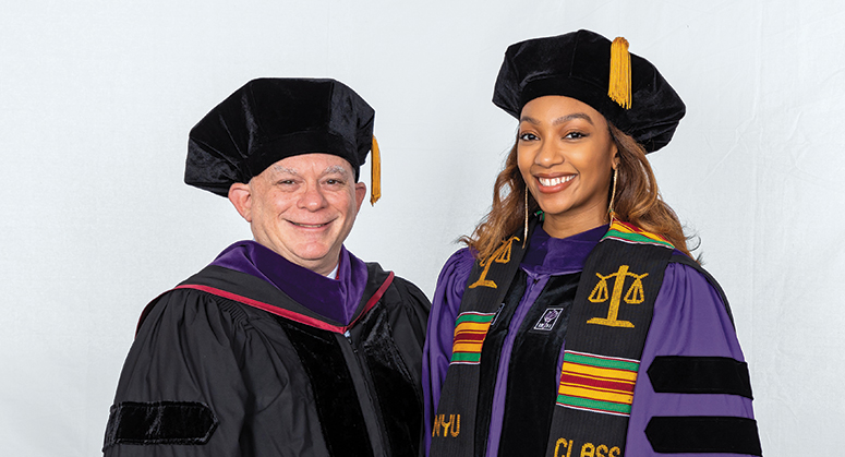 CLIFFORD CHANCE SCHOLAR (ANBRYCE PROGRAM) Jenelle Davis was hooded by Evan Cohen