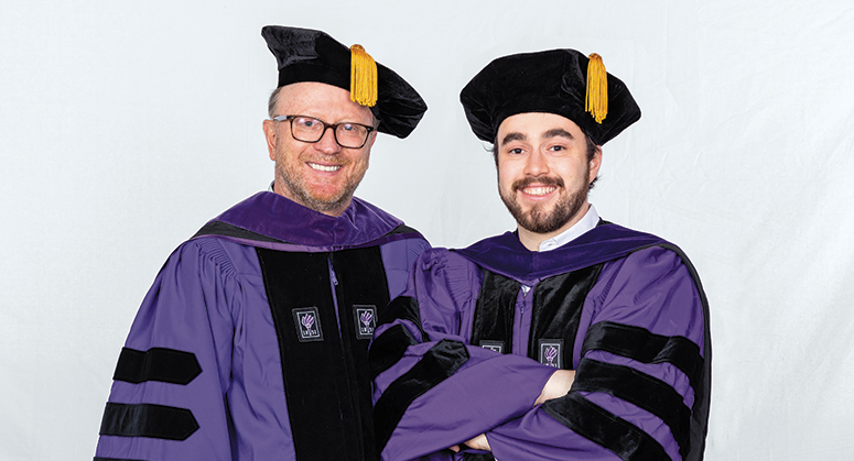 JAMES C. GORTON SCHOLAR Daniel Silbert was hooded by NYU Law Trustee James Gorton ’86