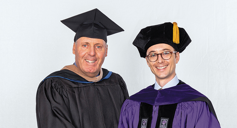 ADOLPH H. SIEGEL SCHOLAR Adam Weir was hooded by Bill Siegel