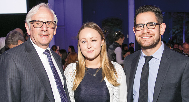 Rosenfeld Macaulay Pipeline Scholars: NYU Law Trustee Gerald Rosenfeld, Yekaterina Fomitcheva ’18, and Michael Manopla ’19