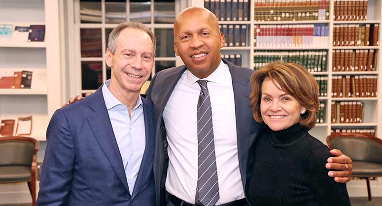 Bryan Stevenson with Shari and Jeff Aronson