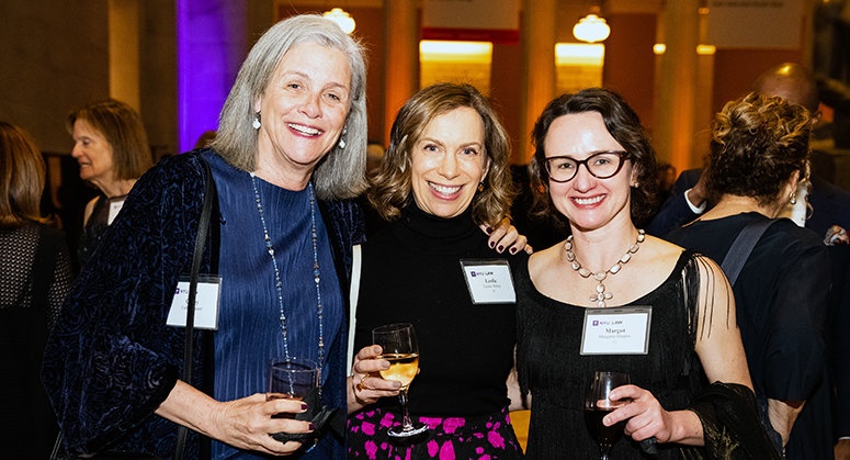 Three alumnae at Weinfeld Gala