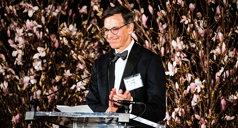 David Tanner at a lectern