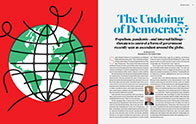 2020 Magazine Democracy feature spread