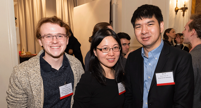 WILF FAMILY SCHOLAR, ARTHUR T. VANDERBILT SCHOLAR, and DEAN'S SCHOLAR Nicholas Wagner '25; DESMARAIS LAW AND TECHNOLOGY SCHOLAR and DEAN'S SCHOLAR Jennifer Lan '23 and DESMARAIS LLP SCHOLAR Kevin Tsao '25