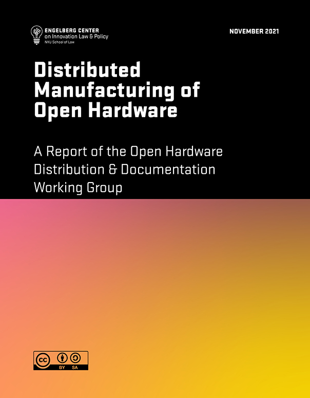 Distributed Manufacturing of Open Hardware Cover