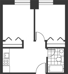 Floor plan for Type L1 apartment 