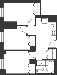 Floorplan for apartment type P 