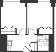 Floor plan for apartment type C