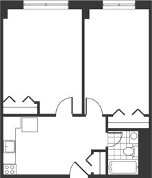 Floor plan of apartment type F