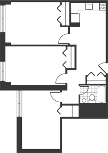 Floor plan of apartment type G