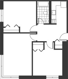 Floor plan of apartment type G