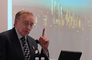 Larry Silverstein at the Pollack Center for Law & Business lunch