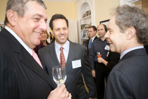 Leonard Wilf (LL.M. ’77), Mark Wilf ’87, and Dean Richard Revesz