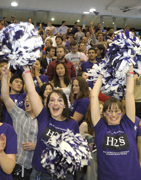 Students at Dean's Cup basketball game