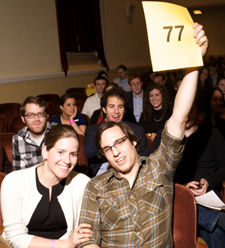 Bidders at PILC Auction