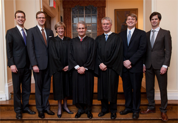 Students and judges at the Marden Moot Court Competition
