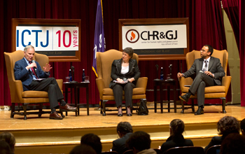 Philip Alston, Helen Clark, and Hossam Bahgat