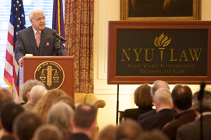 Arthur R. Miller at lecture podium