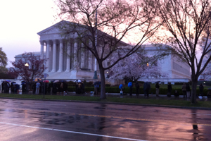 The line outside the Supreme Court on the morning of March 20, 1012